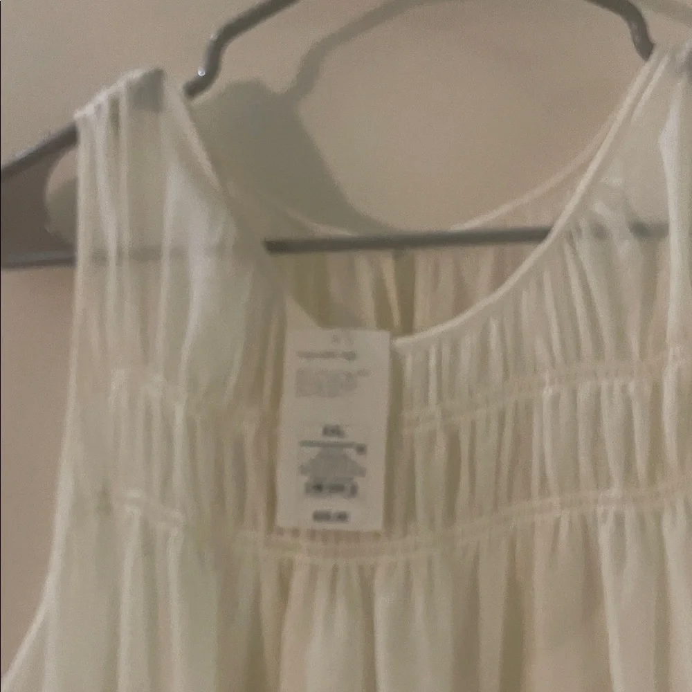 Sheer Chiffon Ivory Maxi Dress - Picture 8 of 11